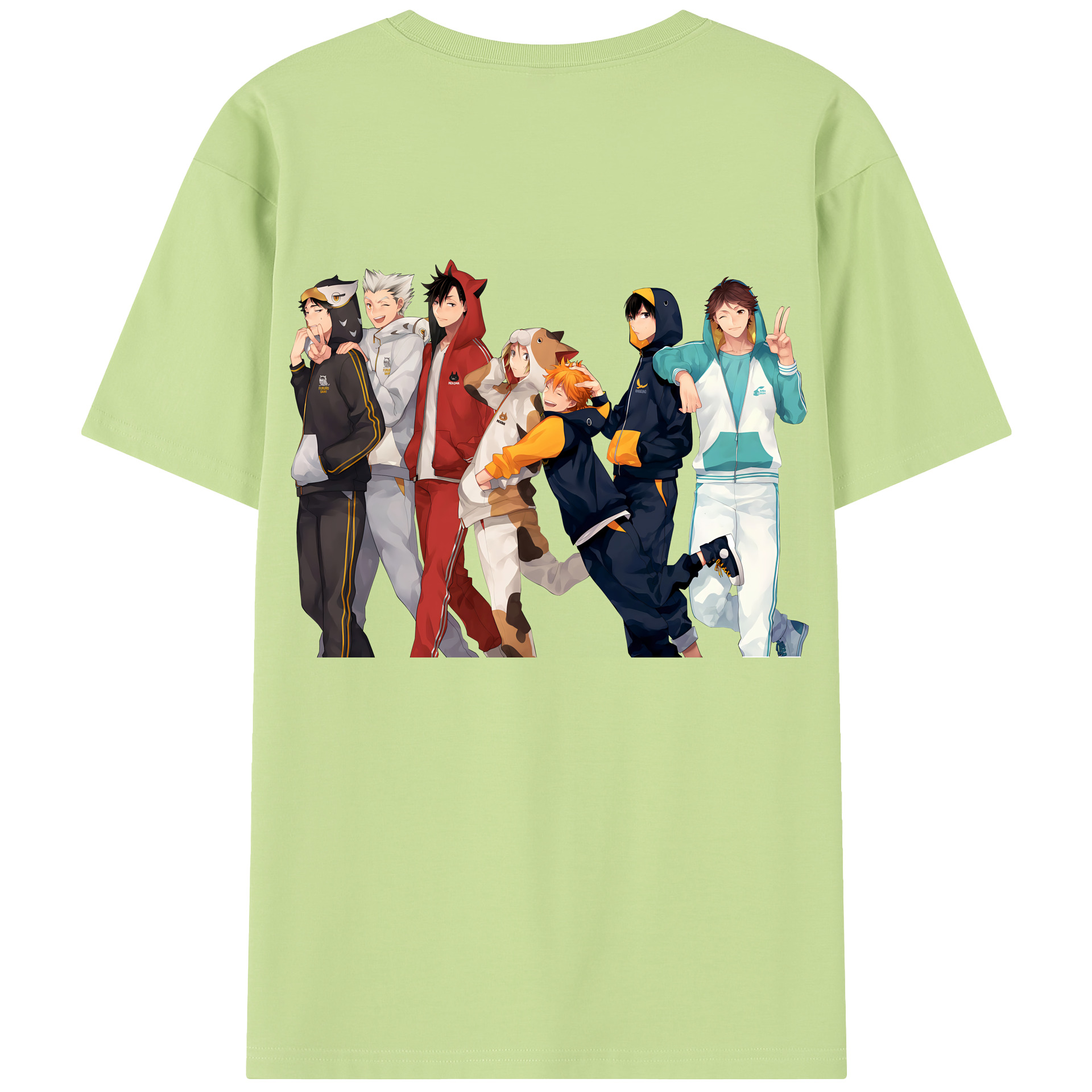（画像用） ハイキュー!! Haikyu!! 綿100％半袖Tシャツ（背面プリント）
